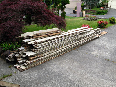 Stack it, organize it. Put it on Craigslist