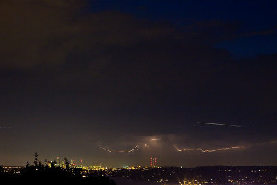 Seattle lightning flash