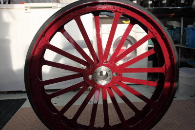Rear left wheel painted