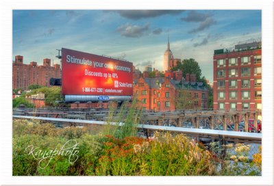 Highline NYC Billboard and Empire State Building