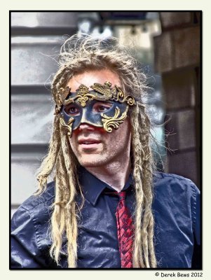Masked Fringe Performer