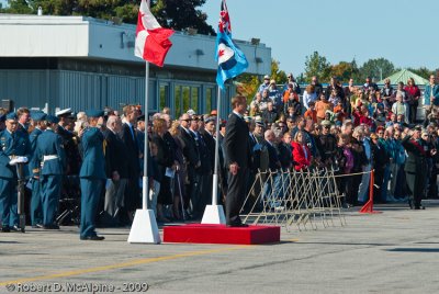 Minister of Defence taking the Salute.