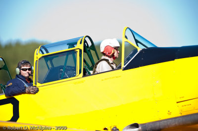 Eric Dumigan returning from his photography mission.