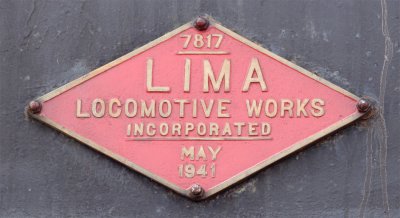Builder's Plate. Engine 4449.
