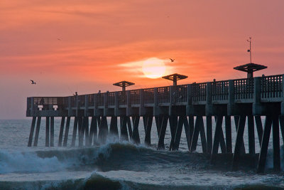 Sunrise over Jacksonville Pier