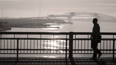 Pedestrians on a Bridge #1