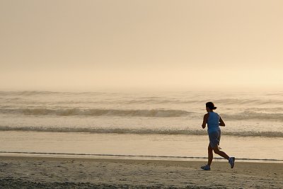 Some  Woman Running Down the Beach