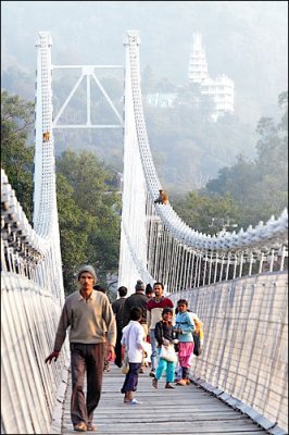 On the Ram Jhula Bridge