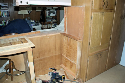 Hole Where the New Stove Will go