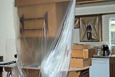 Sanding the Cabinets Prior to Refinishing