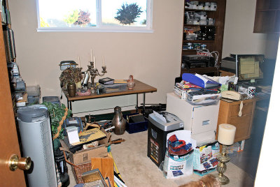Stuff Moved into Office During  Carpeting and Painting