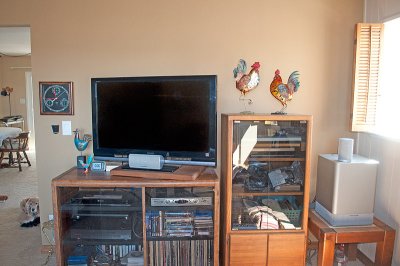 Audio and Video Cabinets - Accent Paint Wall