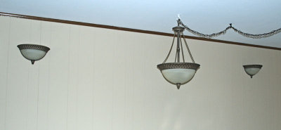 Light and Matching Sconces - Paneling Painted