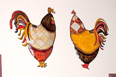Paris Rooster Metal Sculptures