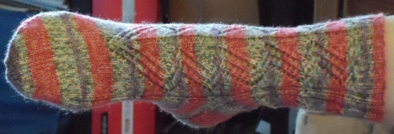 Lacy Concertina Sock