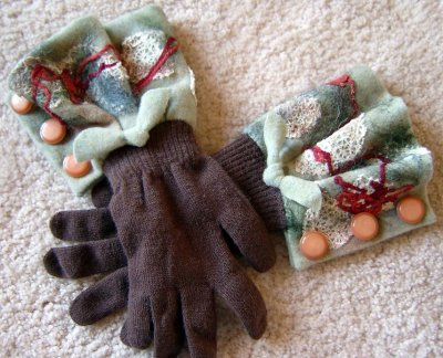 Embellished Glove Cuffs - Finished Pair