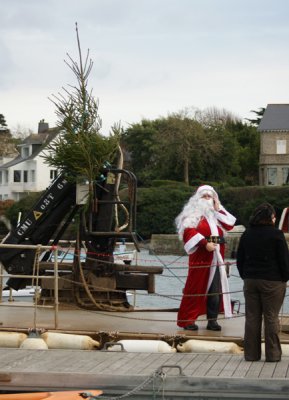 Le Père Noël à Port-Navalo, décembre 2010