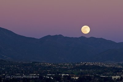 Moonrise Over Saddleback Valley