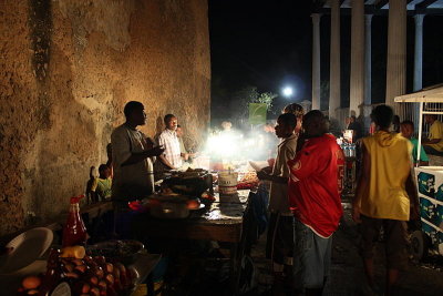 The nightly food market, Stone Town