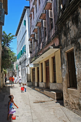 Stone Town kids play football