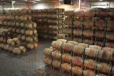 Aging wine at St Supery