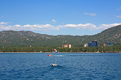 Parasailing on Lake Tahoe