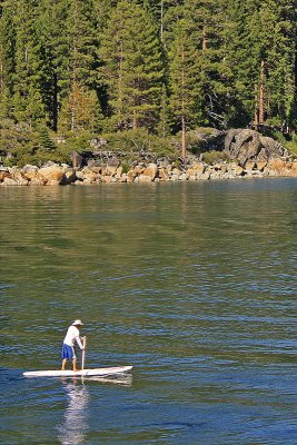 Paddling on Emerald Bay