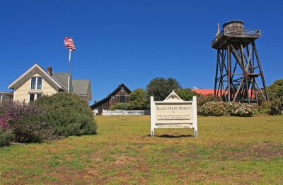 Kelley House museum and water tower