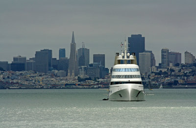 The yacht called A and San Francisco