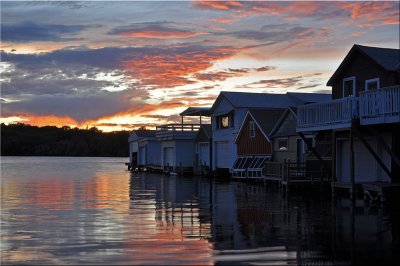 Evening At The Boathouses
