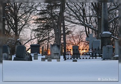Sunset at the Cemetery