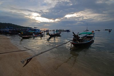 Long tail boat in Koh Tao