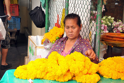 At the flowers market