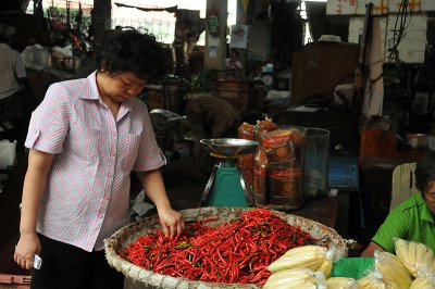 At the market