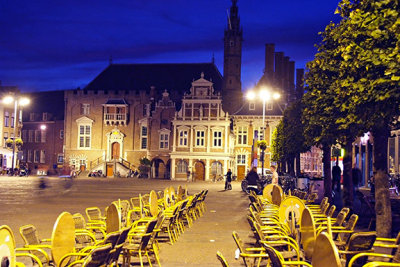 Market square at night