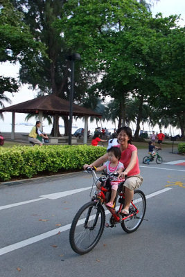 Cycling with mummy
