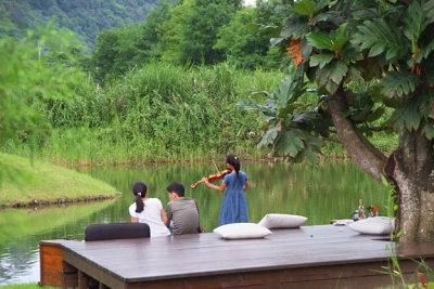Music by the pond