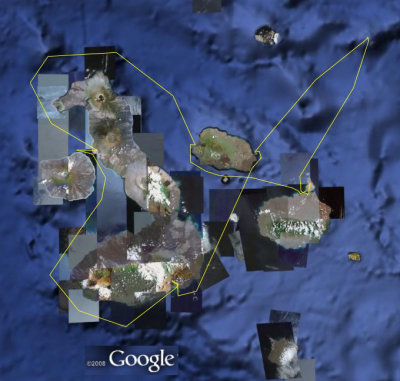 Route Shown in Google Earth