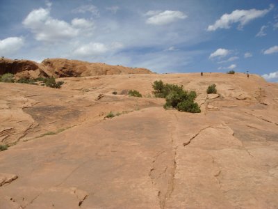 Delicate Arch Trail, Over the Navajo Sandstone