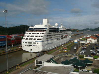 Cruise Ship in Miraflores Lock