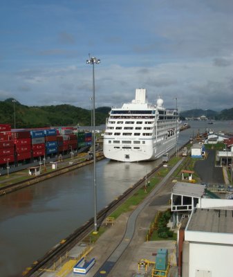 Cruise Ship in Miraflores Lock