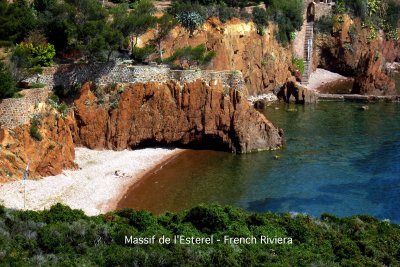 Red Volcanic Rock seen on French Riviera (2007)