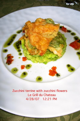 Zucchini terrine with zucchini flowers (2007)