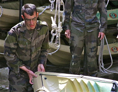 Lifting the boat