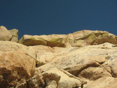 Rocks against a blue sky