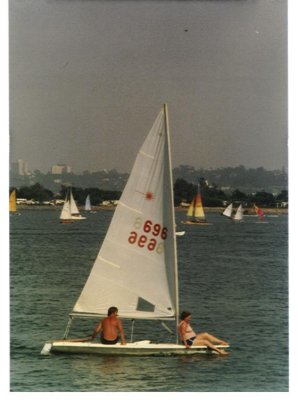 Mike sailing with  Meemaw