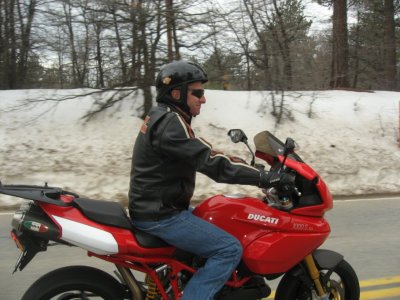 Riding through the snow