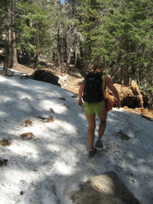 Little snow on the trail