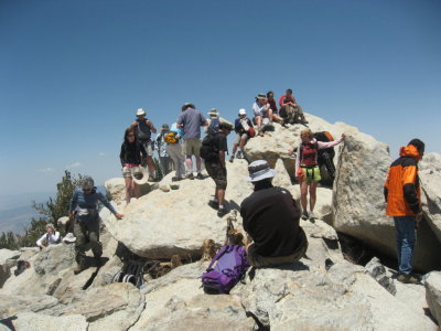 Muriel's on top joining the throng that comes up from the tram