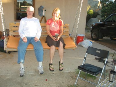 Byron & Jeanette having a morning swing